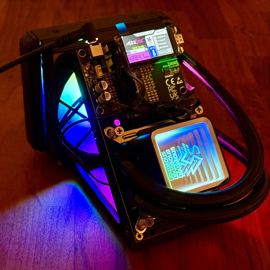 Bitcoin Merch® - NerdQaxe++ Hydro 4.8-6TH/s w Power Supply