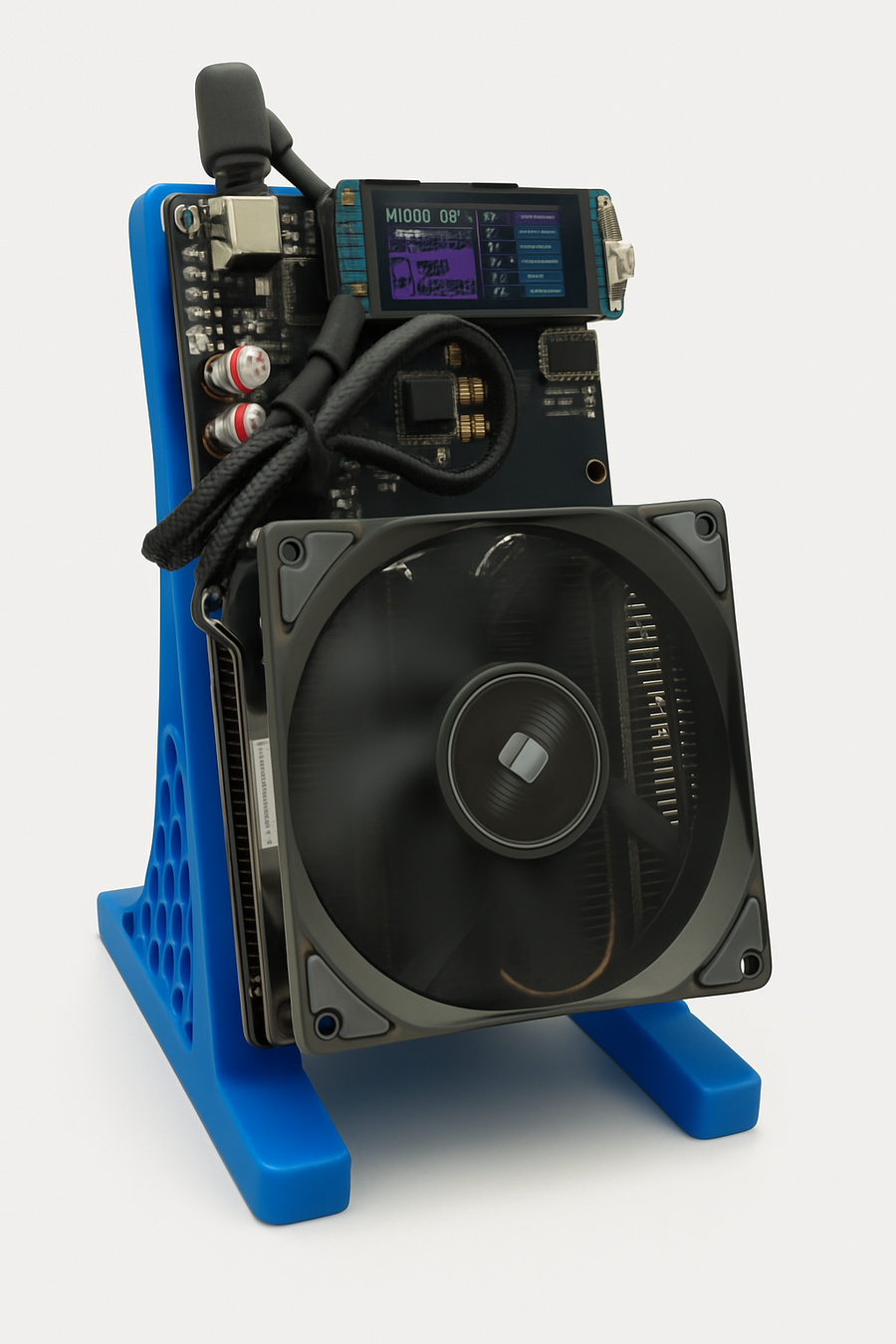 Bitcoin Merch® - NerdQaxe++ 4.8-6TH/s Multi-Chip BTC Miner w Power Supply